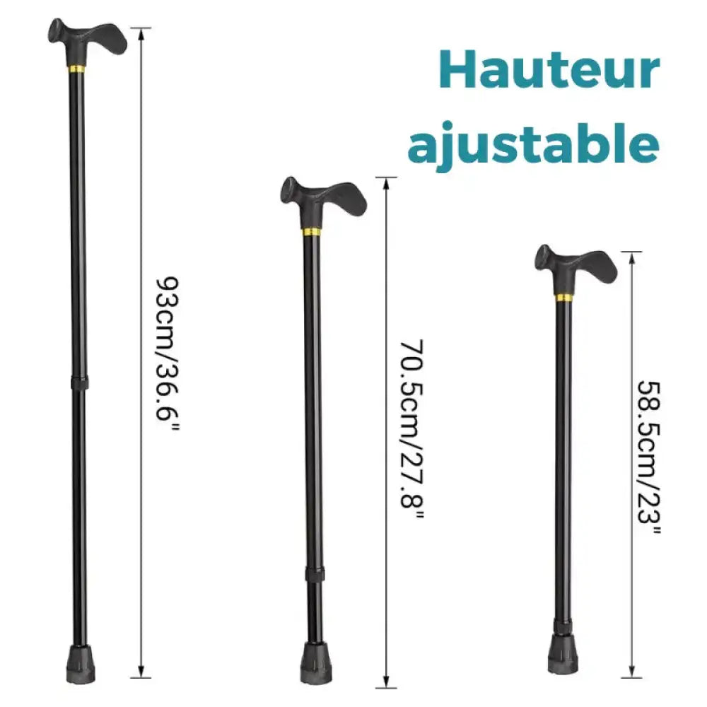 Canne de Marche Réglable en Hauteur Maintien-Pro