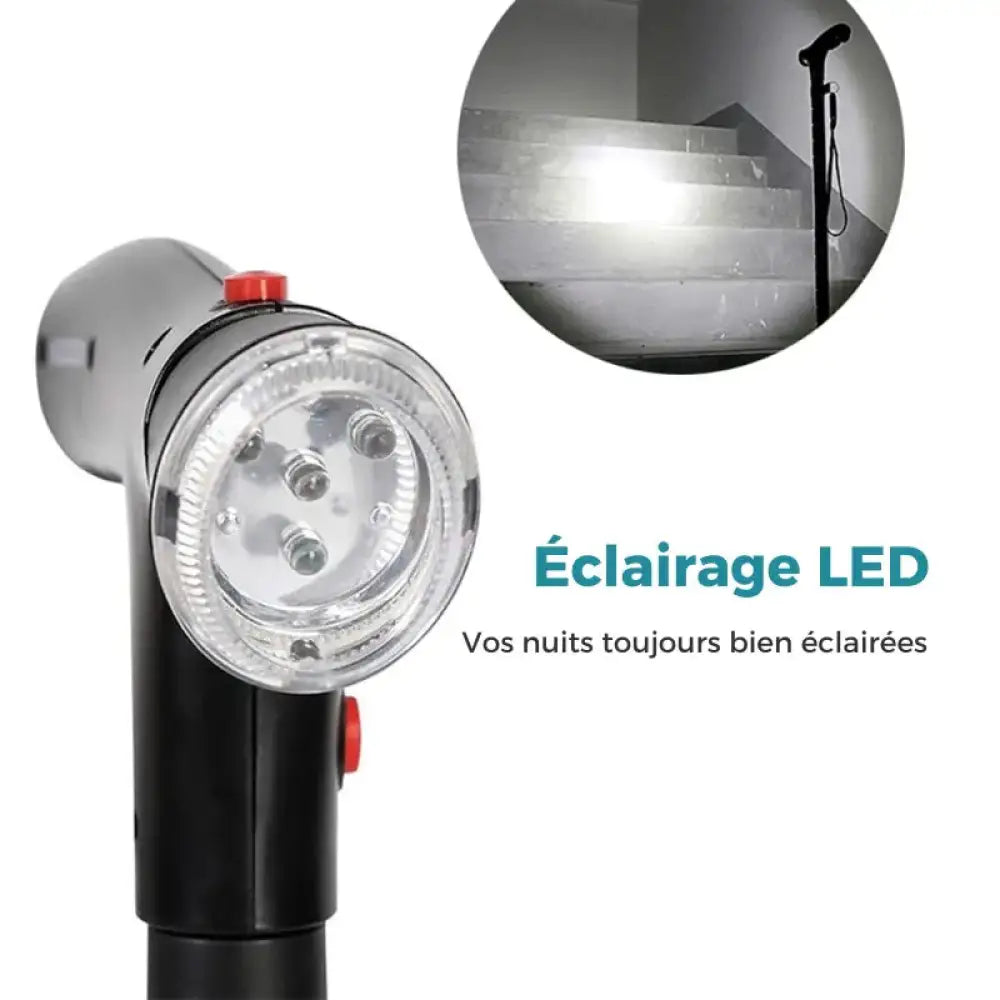 canne pliante avec éclairage LED
