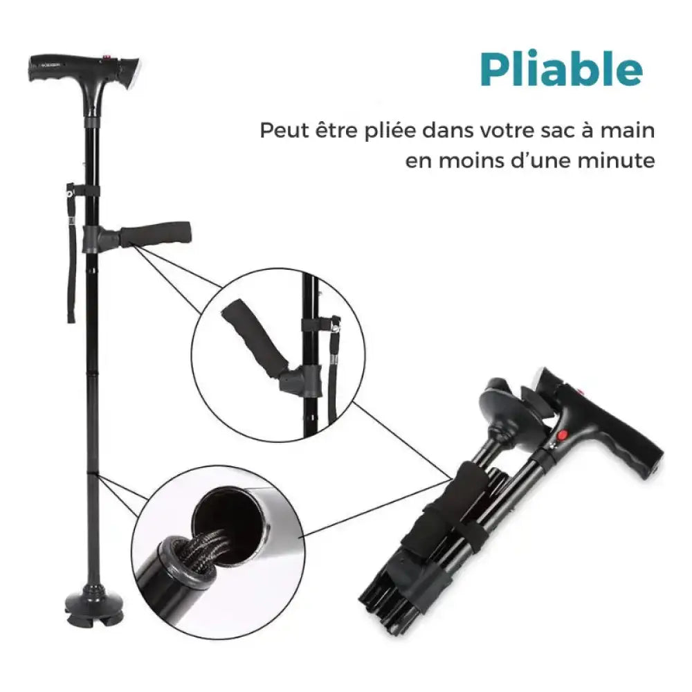 canne télescopique qui se plie