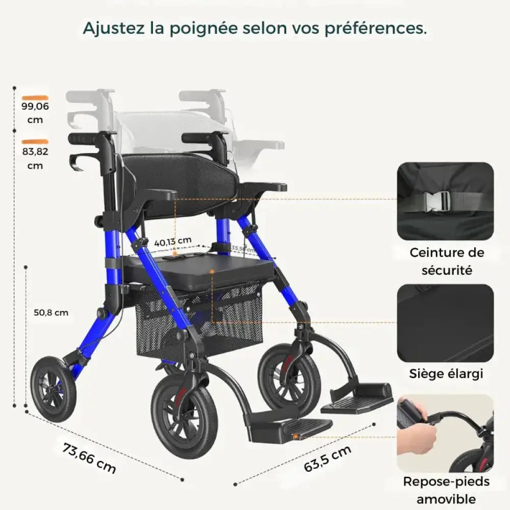 rollator 2 en 1 