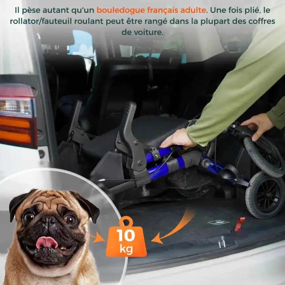 déambulateur transformable en chaise roulante