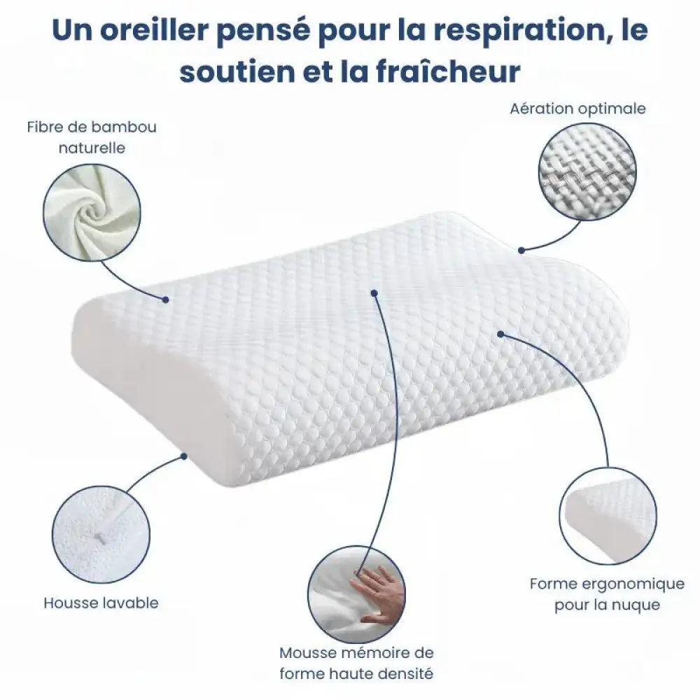 Oreiller Mémoire de Forme respirant
